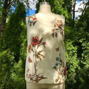 Anthropologie Meadow Rue Floral Sleeveless Blouse